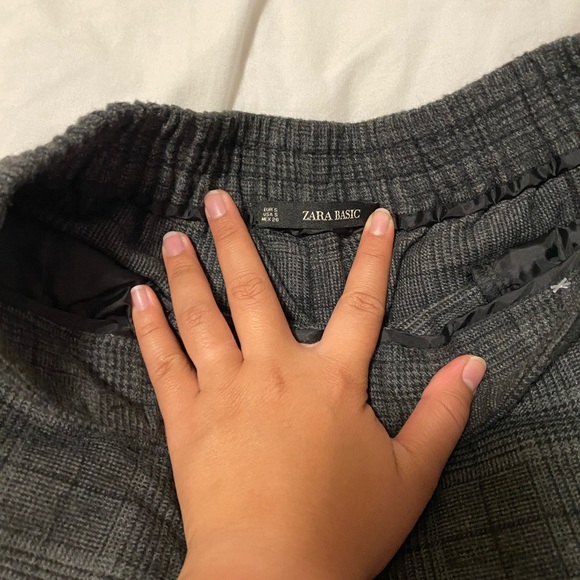 Zara Basic high waisted plaid pant - Picture 2 of 4